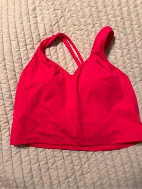 KIAVA Bright Pink Double-Strap V-Neck Bikini Top